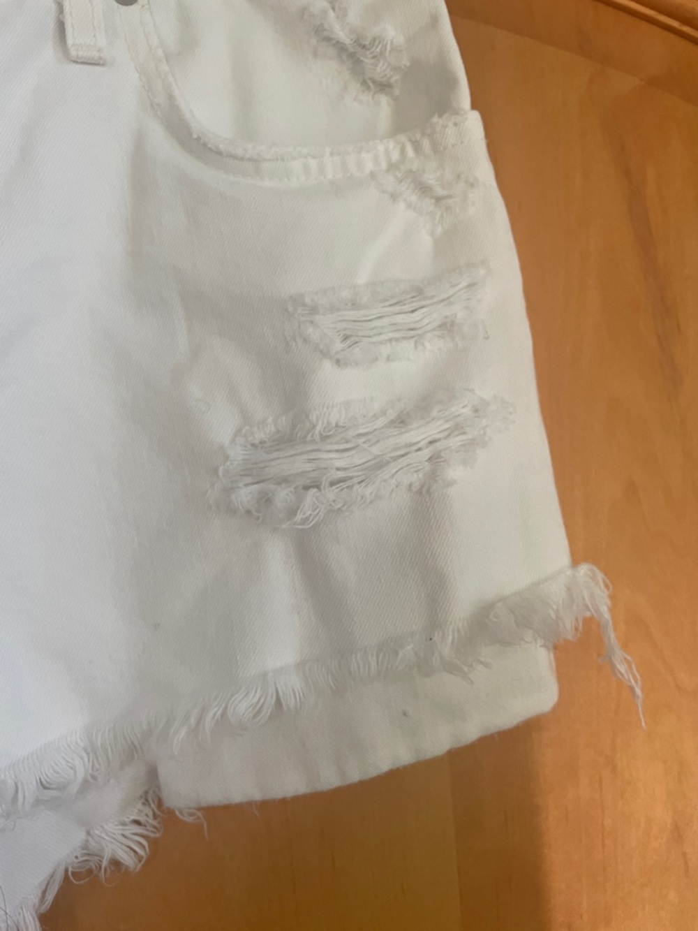 Joe’s Jeans White Distressed High-Rise Denim Shorts Size 29 Button Fly - Picture 2 of 12